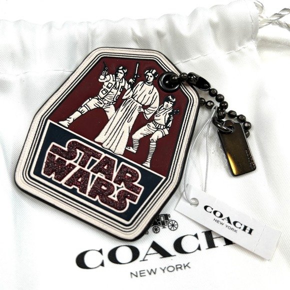 Coach | Star Wars Hang Tag Keychain Trio Leia Han Solo Luke Skywalker - Picture 1 of 2